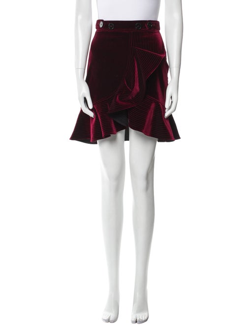 Self-Portrait Ruffle Embellishment Mini Skirt