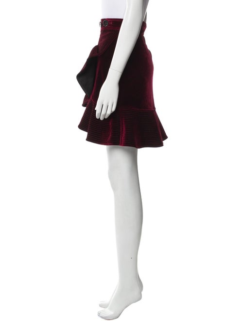 Self-Portrait Ruffle Embellishment Mini Skirt