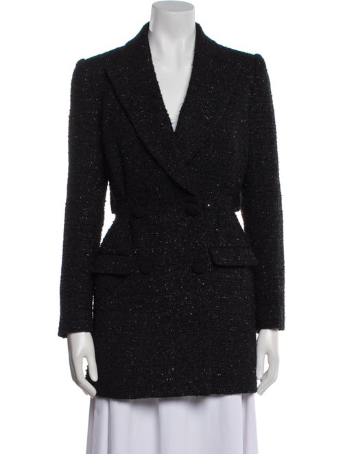 Self-Portrait Tweed Pattern Blazer