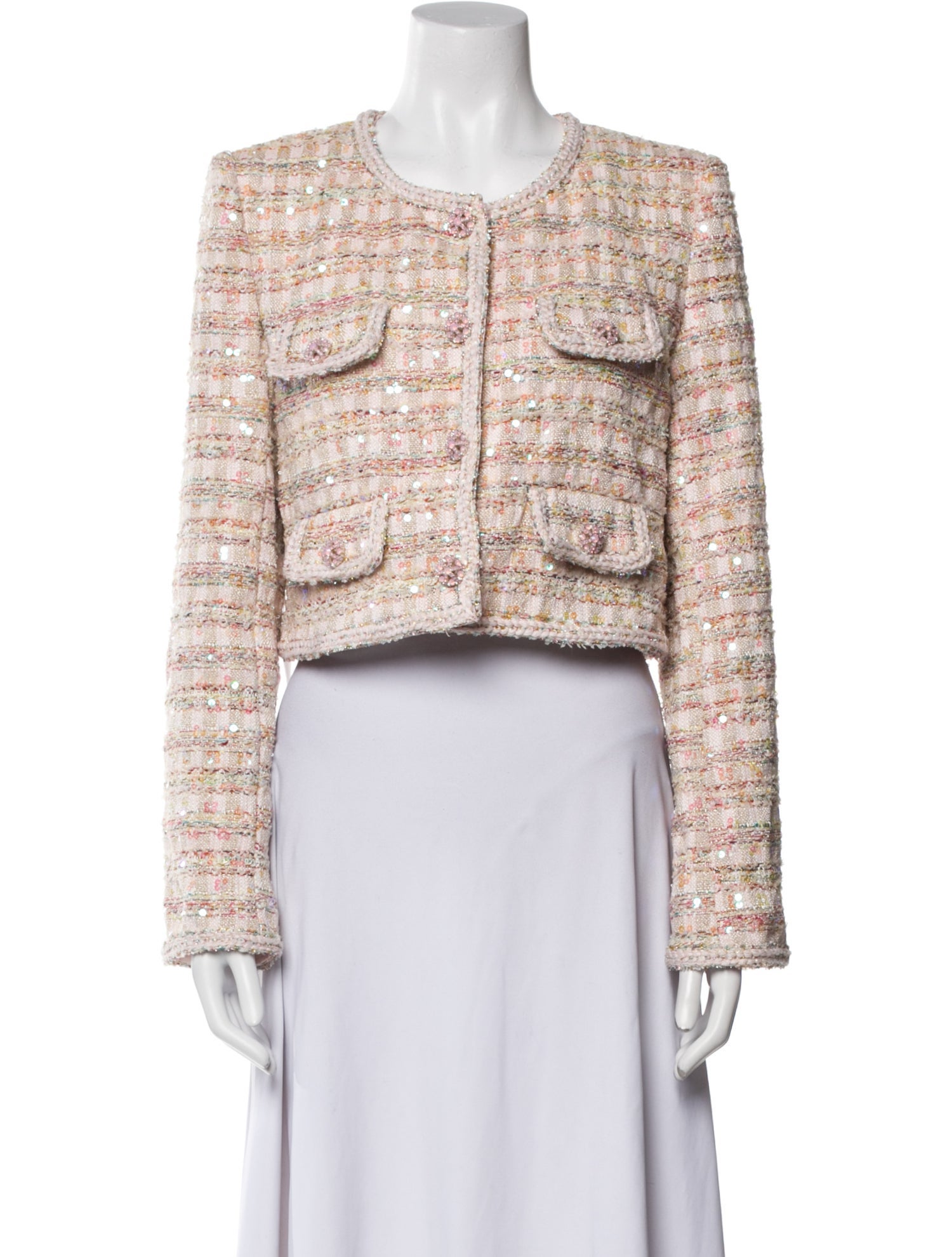 Self-Portrait Tweed Pattern Evening Jacket w/ Tags
