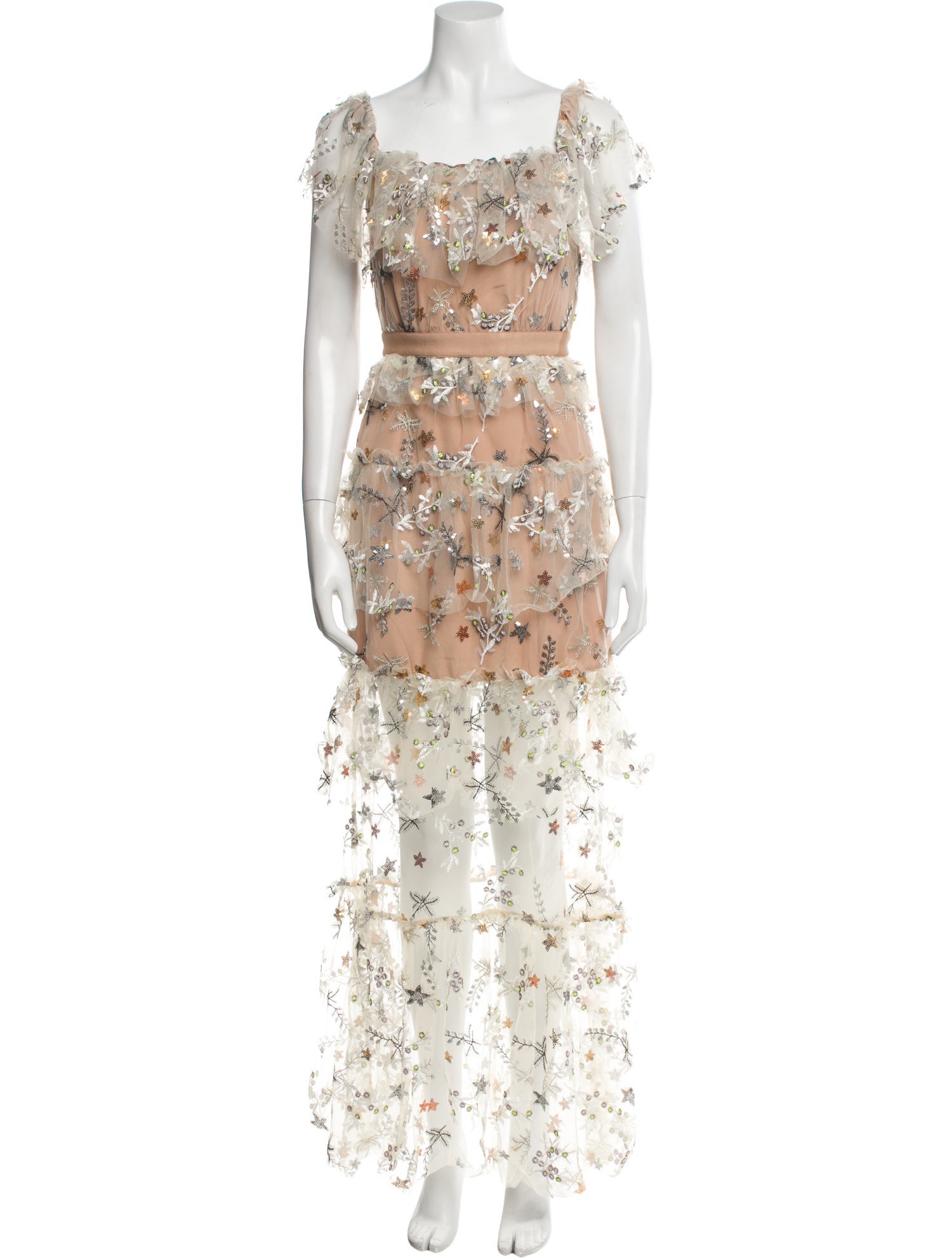 Self-Portrait Floral Print Long Dress w/ Tags