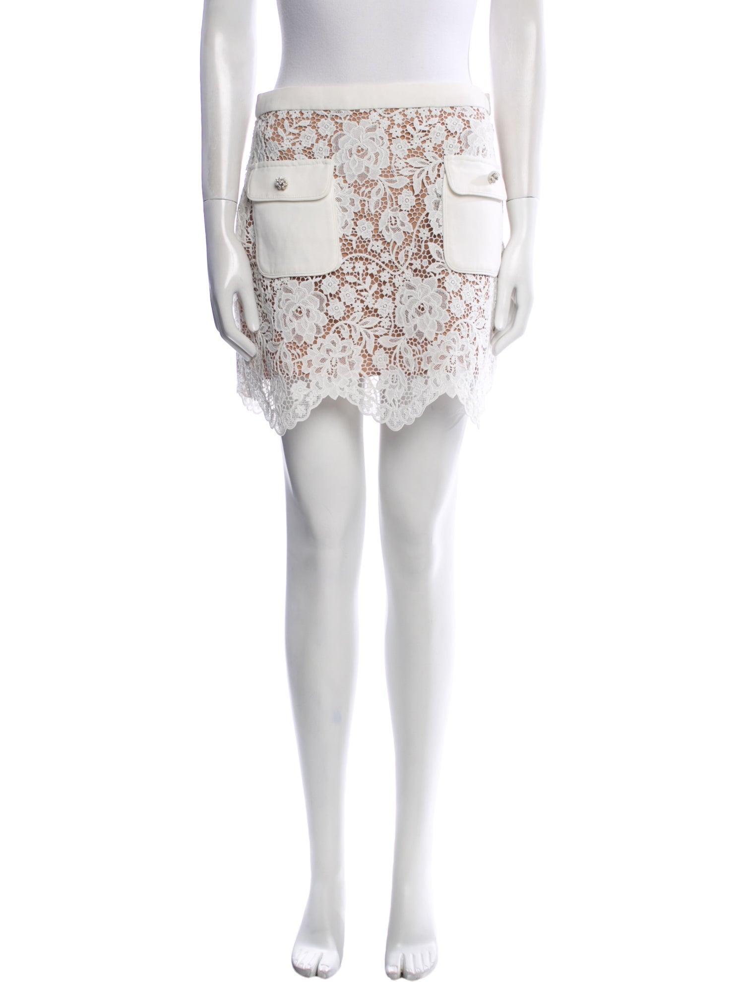 Self-Portrait Lace Mini Skirt