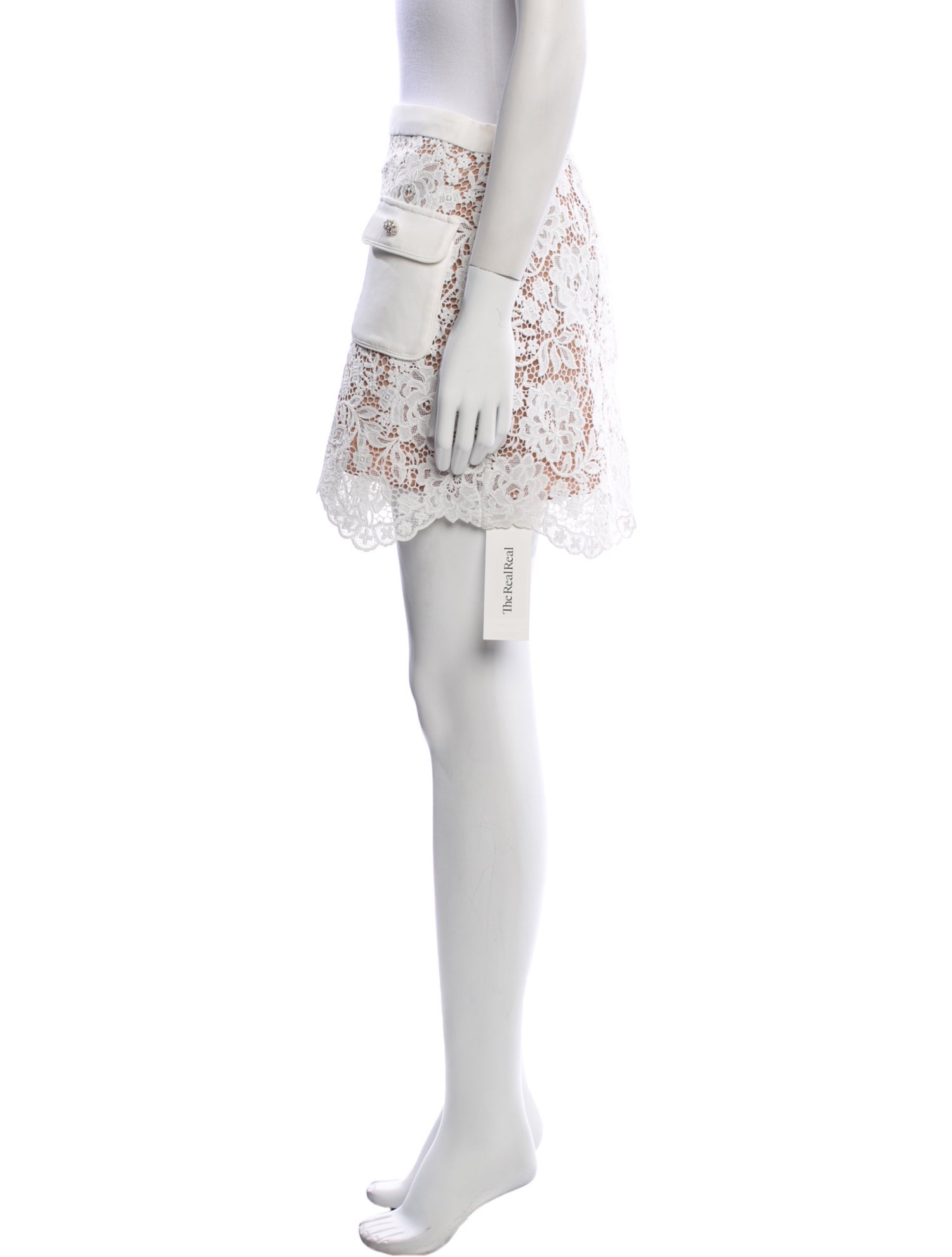 Self-Portrait Lace Mini Skirt