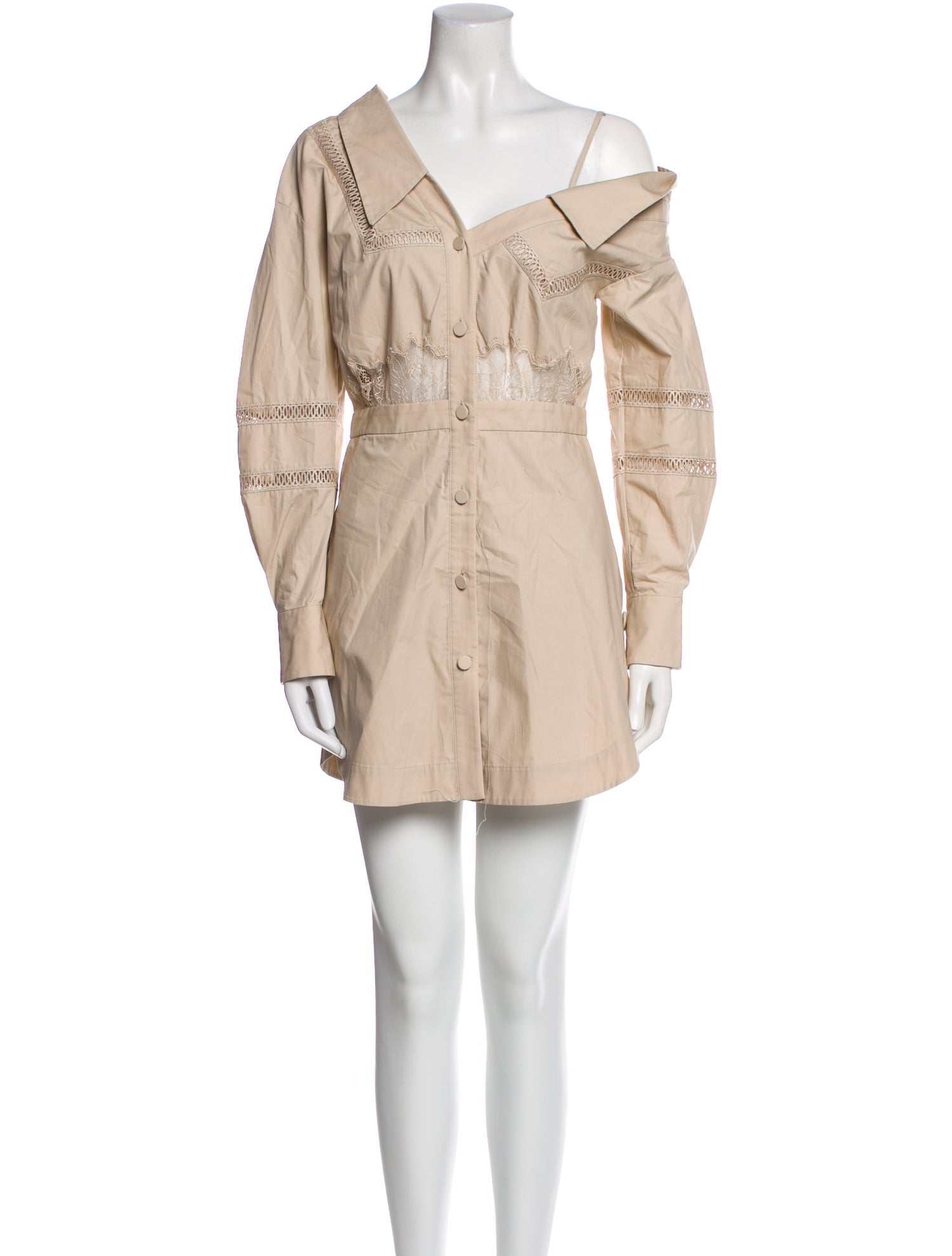 Self-Portrait V-Neck Mini Dress