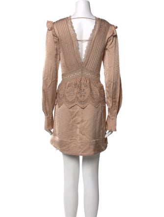 Self-Portrait V-Neck Mini Dress