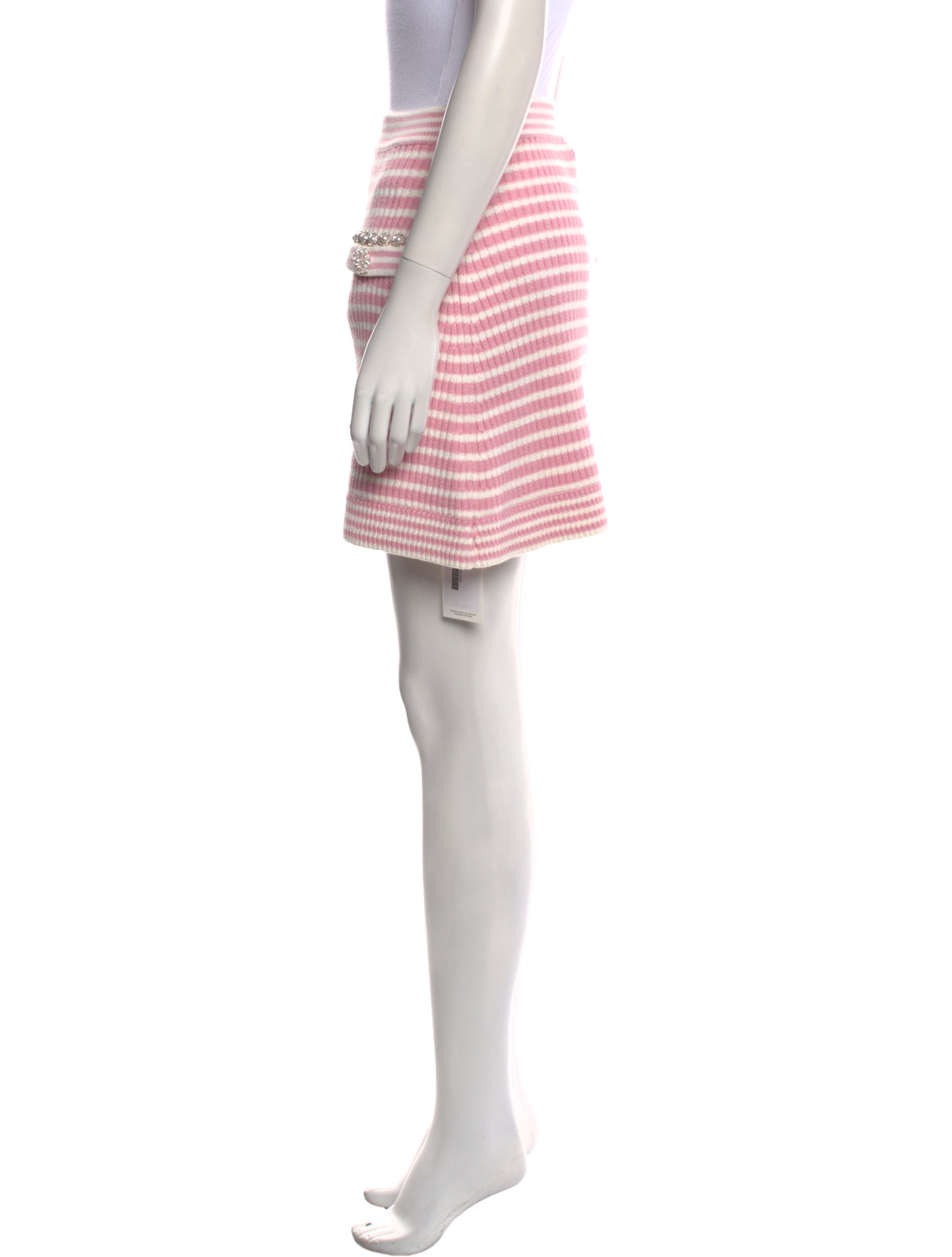 Self-Portrait Striped Mini Skirt