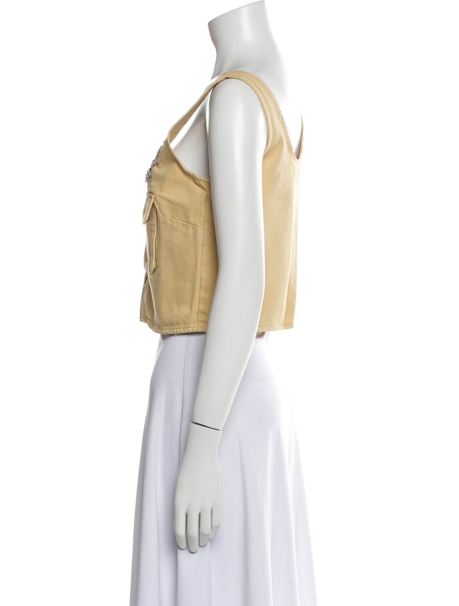 Self-Portrait Scoop Neck Sleeveless Crop Top w/ Tags