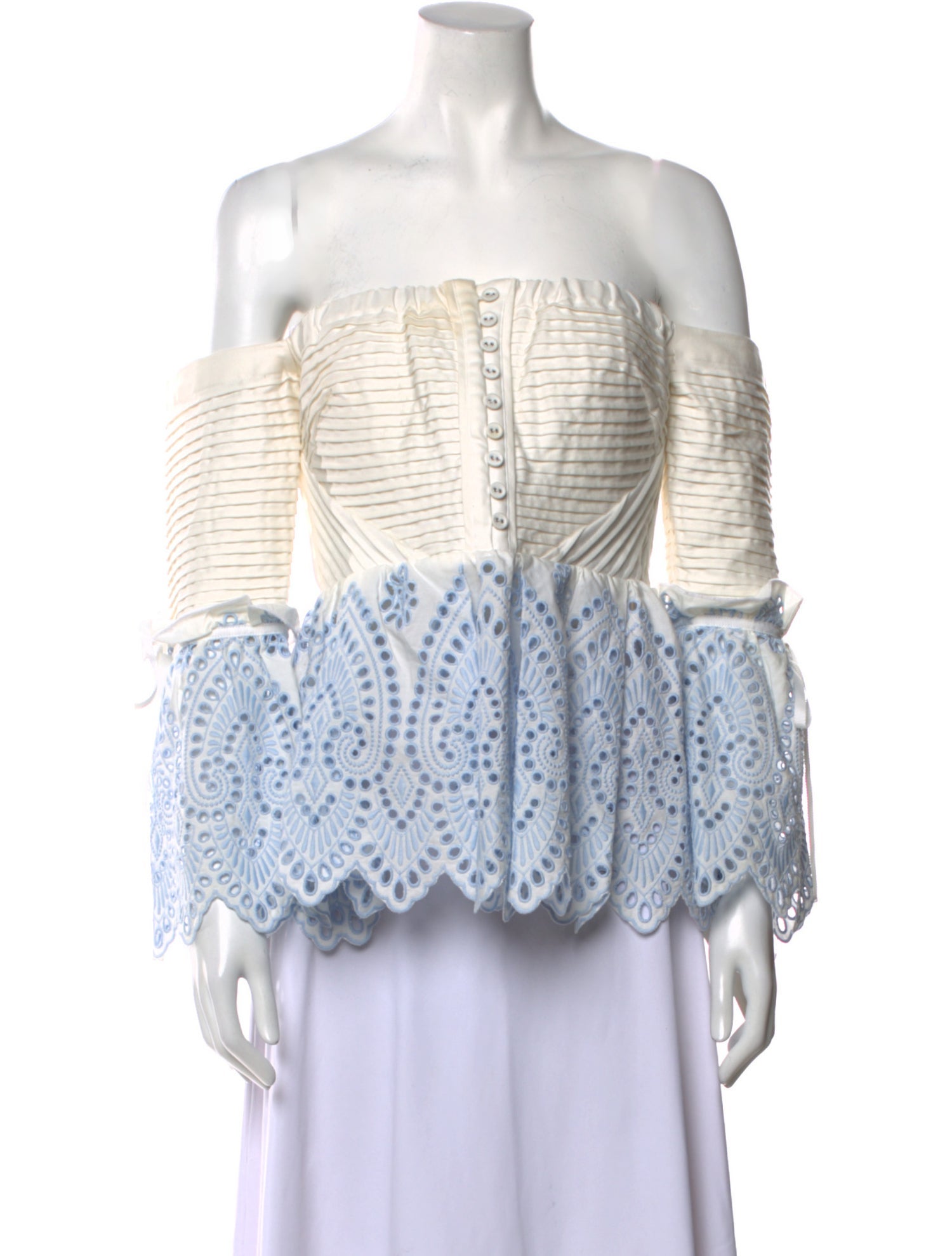 Self-Portrait Printed Off-The-Shoulder Blouse