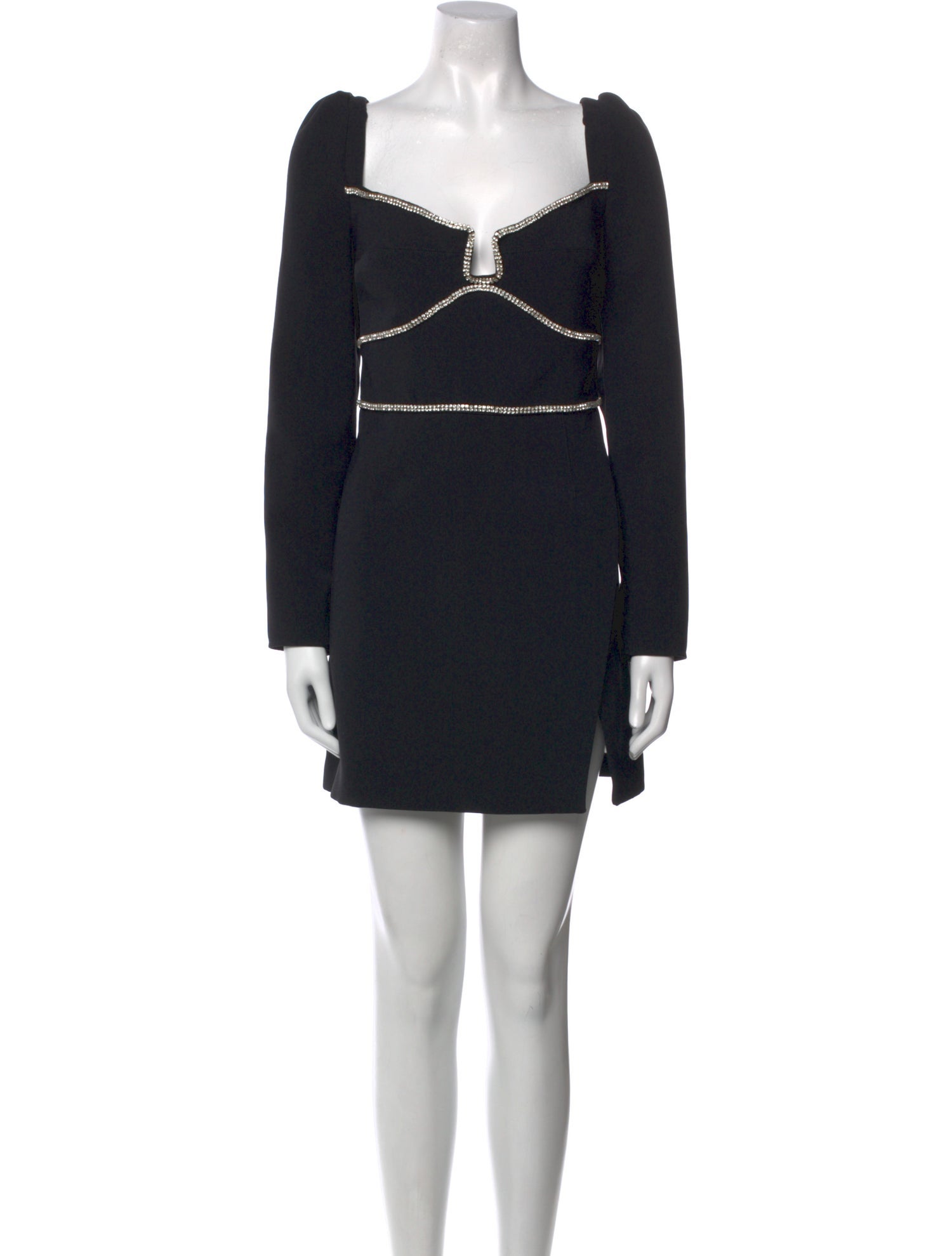 Self-Portrait V-Neck Mini Dress