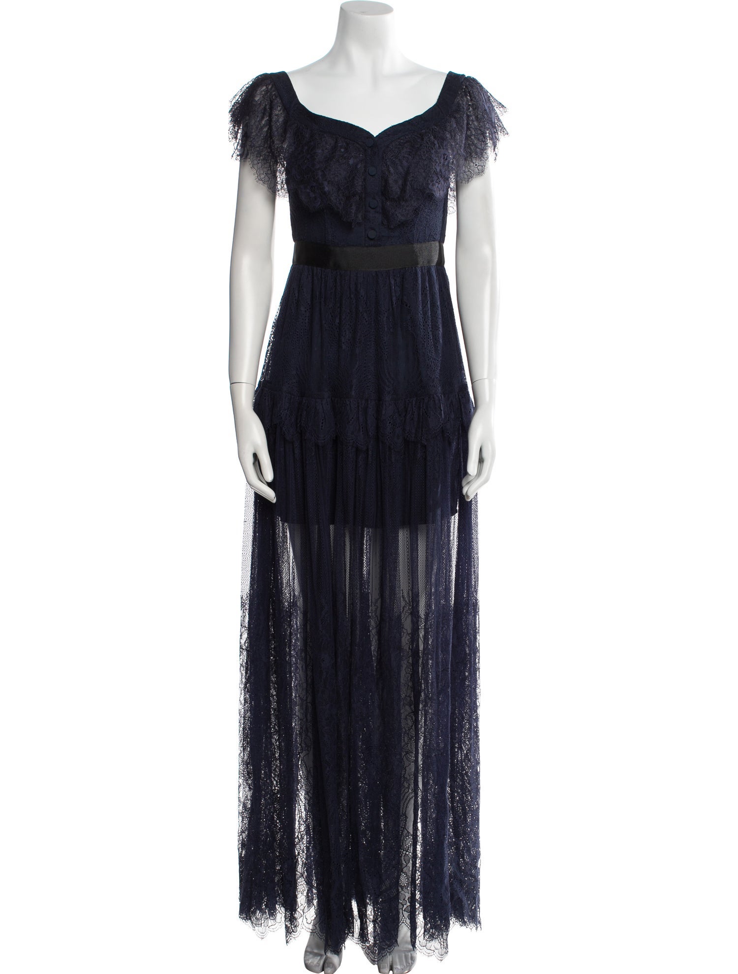 Self-Portrait Lace Long Dress