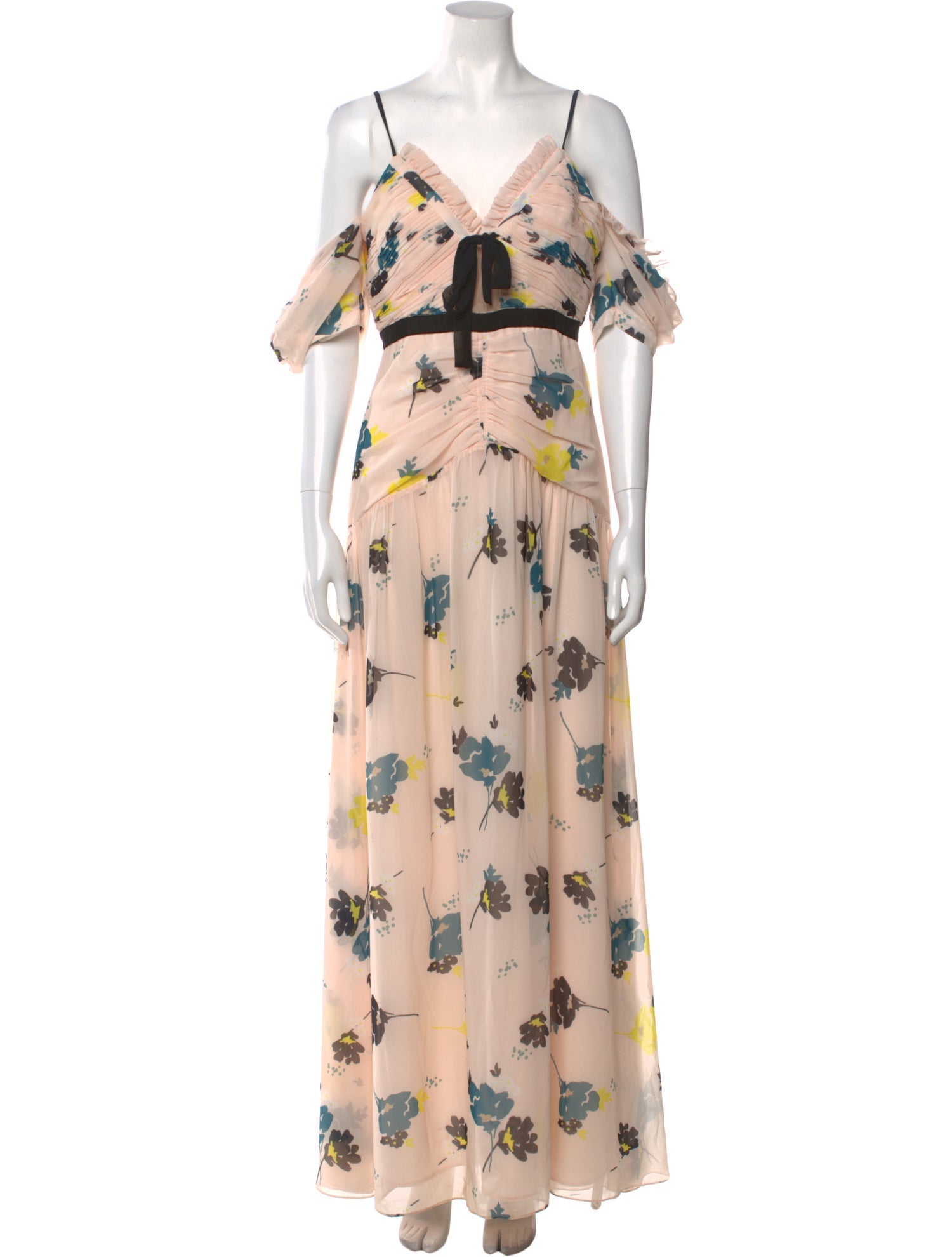 Self-Portrait Floral Print Long Dress