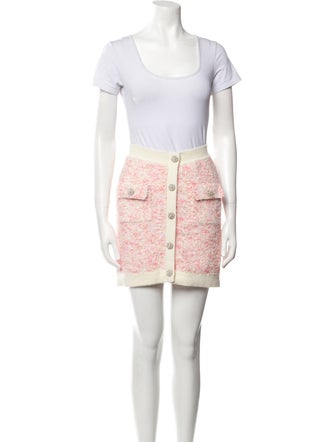 Self-Portrait Tweed Pattern Skirt Set