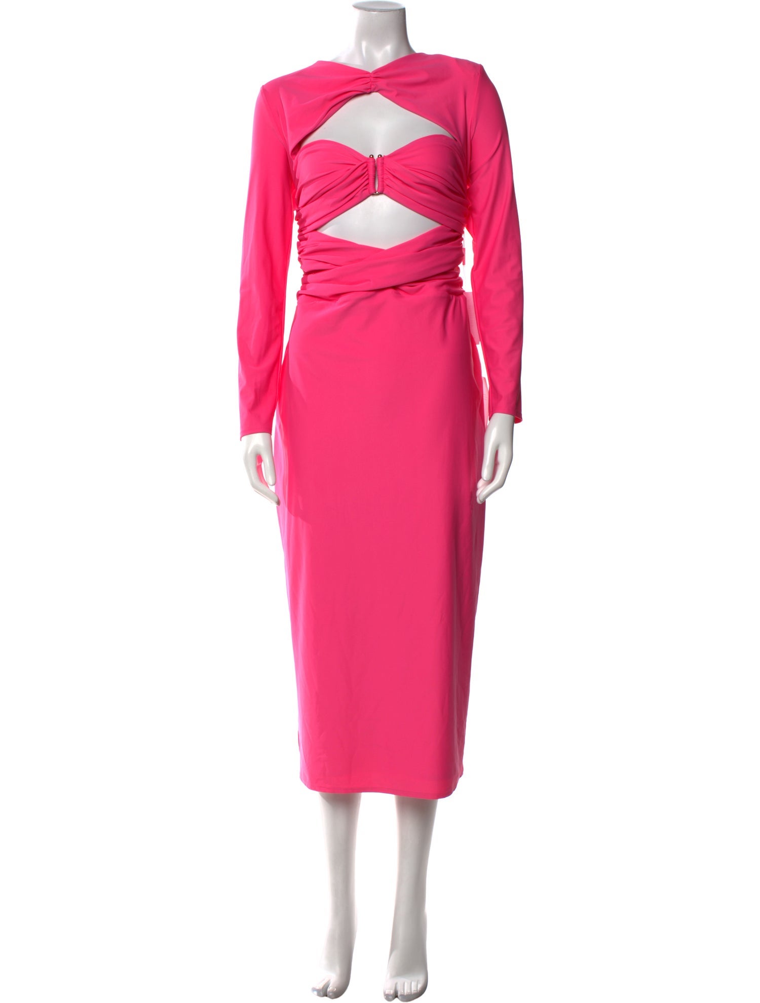 Self-Portrait Crew Neck Midi Length Dress