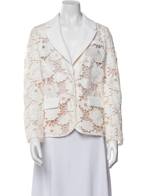 Self-Portrait Lace Pattern Blazer