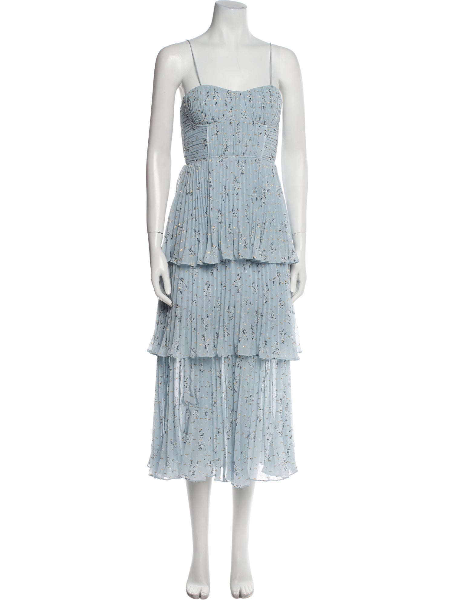 Self-Portrait Printed Long Dress