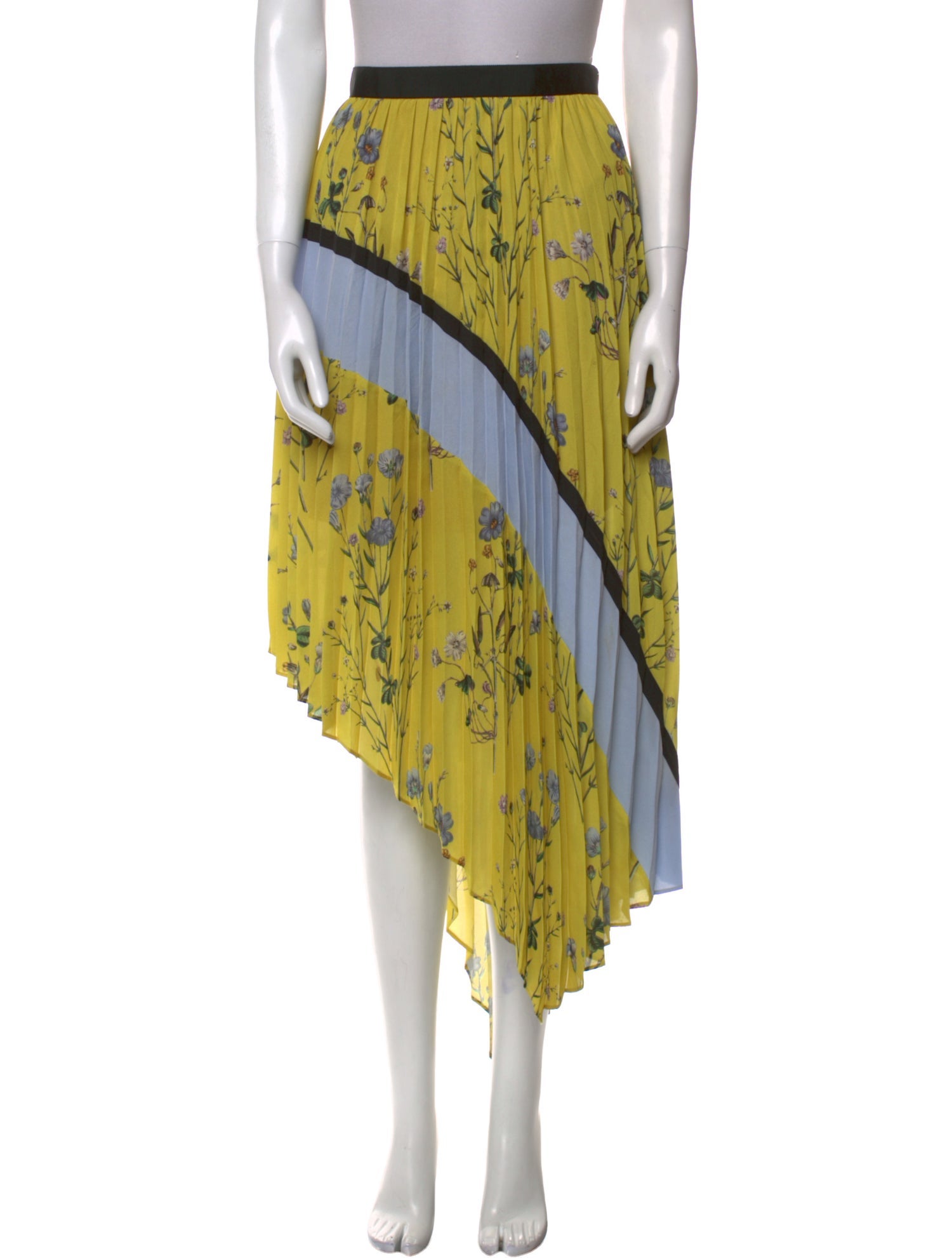 Self-Portrait Floral Print Midi Length Skirt