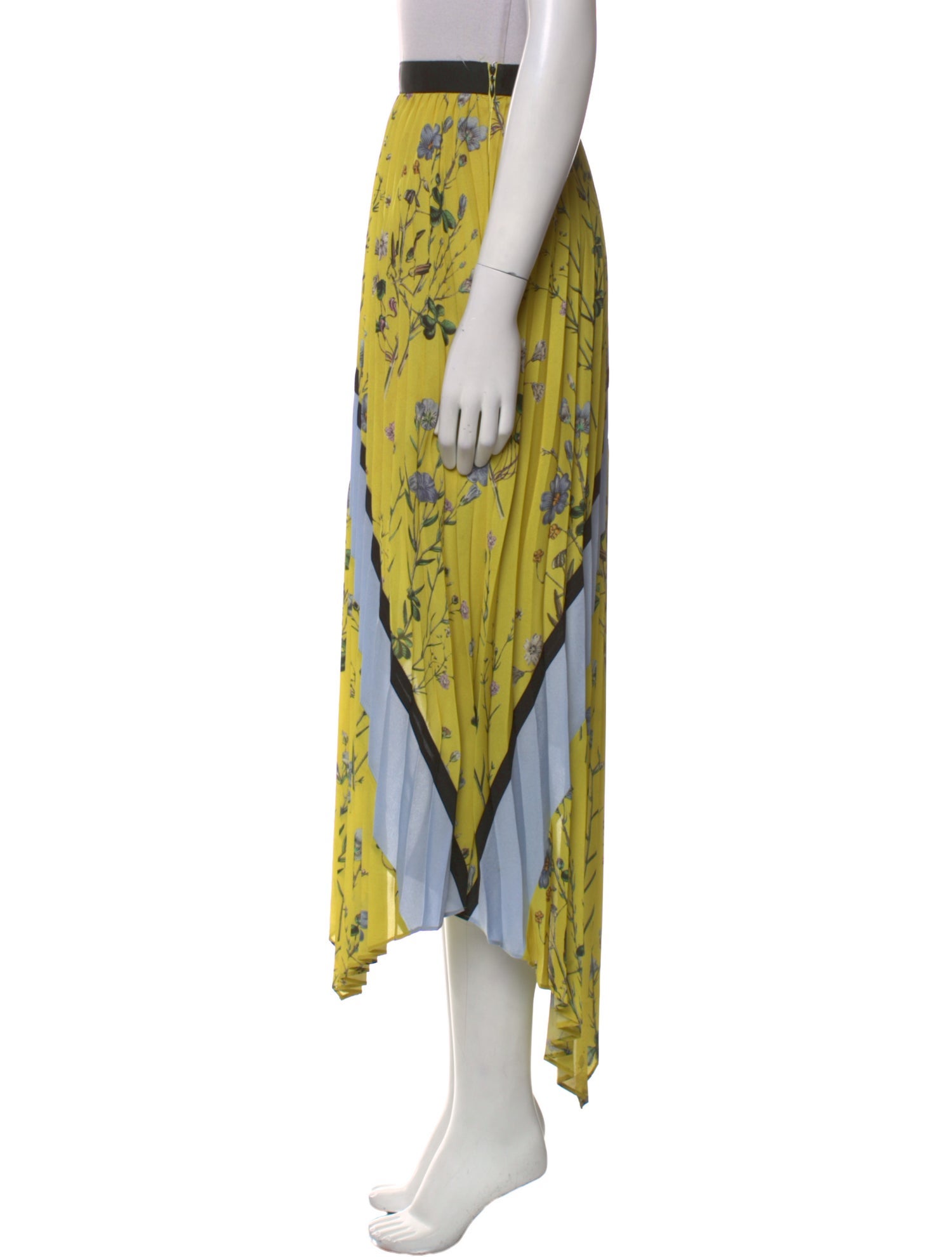 Self-Portrait Floral Print Midi Length Skirt