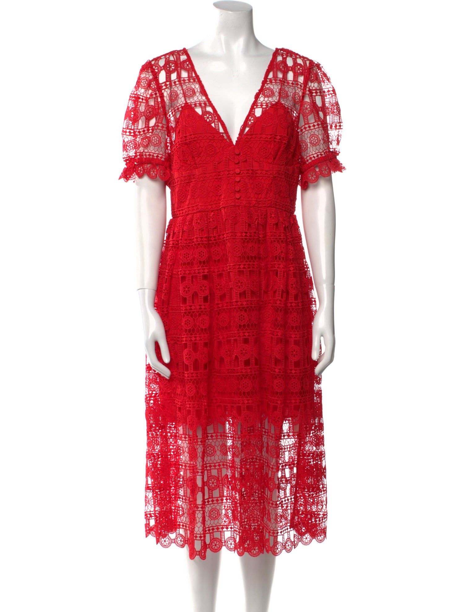 Self-Portrait Lace Pattern Midi Length Dress w/ Tags