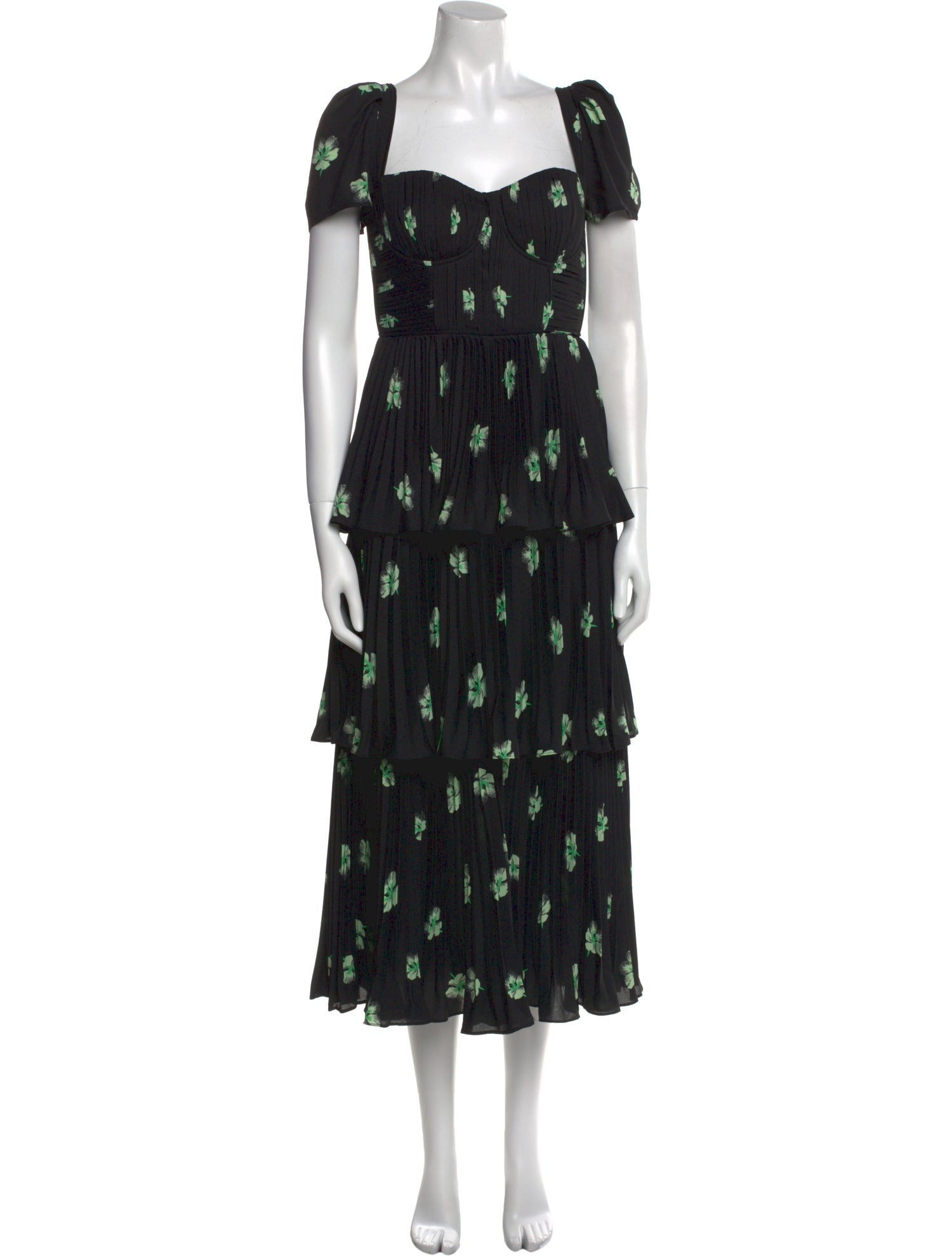 Self-Portrait Printed Long Dress