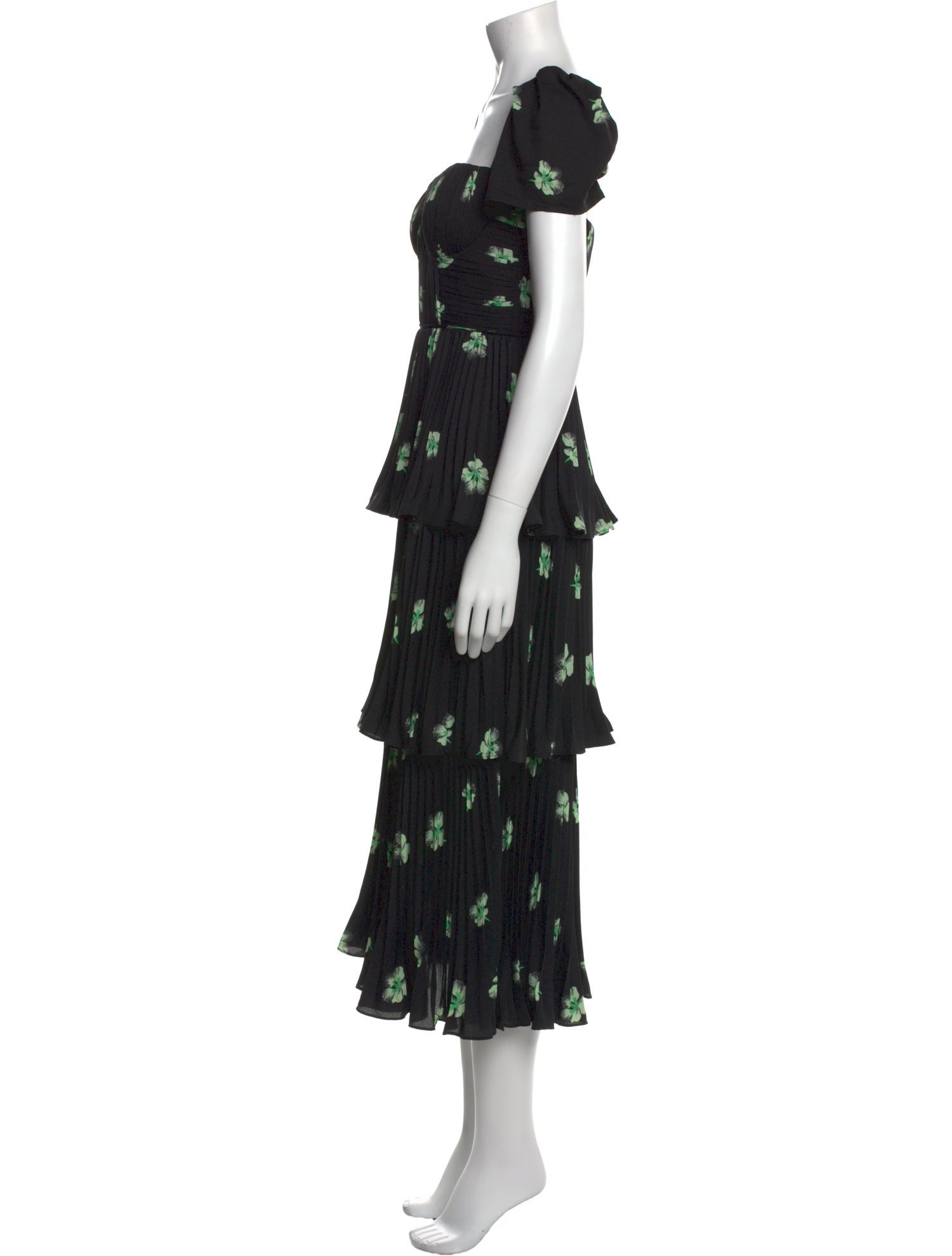 Self-Portrait Printed Long Dress