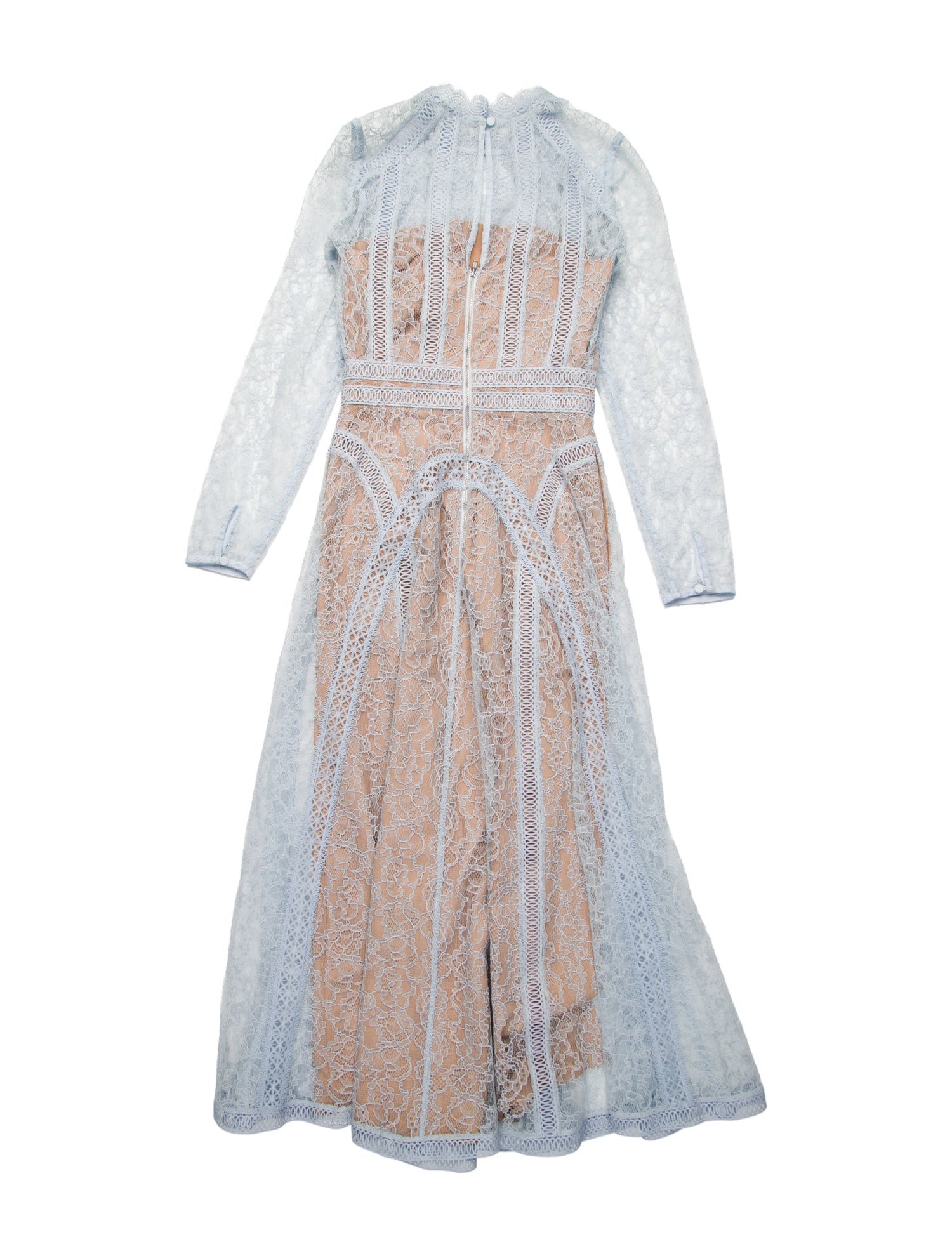 Self-Portrait Colorblock Pattern Long Dress