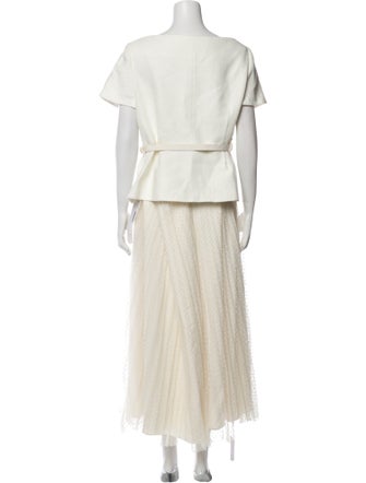 Self-Portrait Pleated Accents Skirt Set