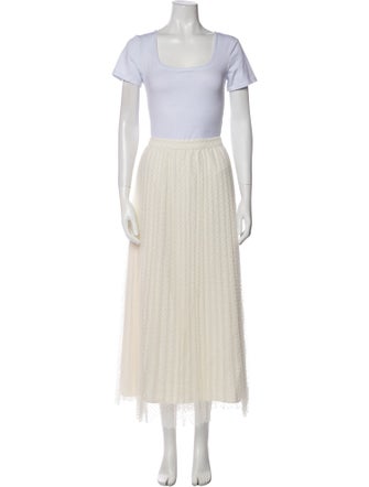 Self-Portrait Pleated Accents Skirt Set