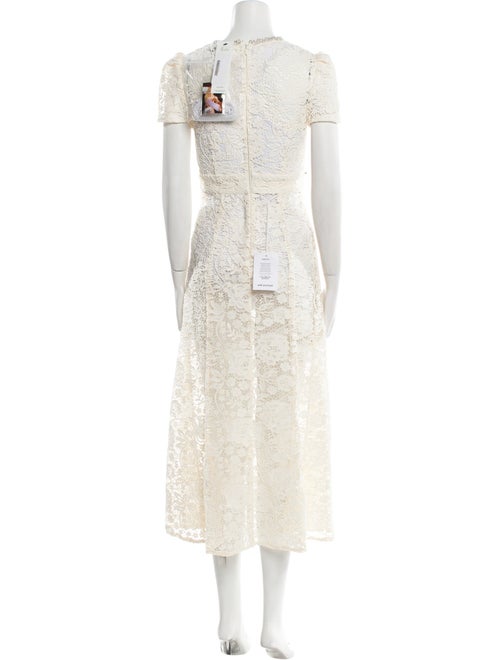 Self-Portrait Lace Pattern Midi Length Dress