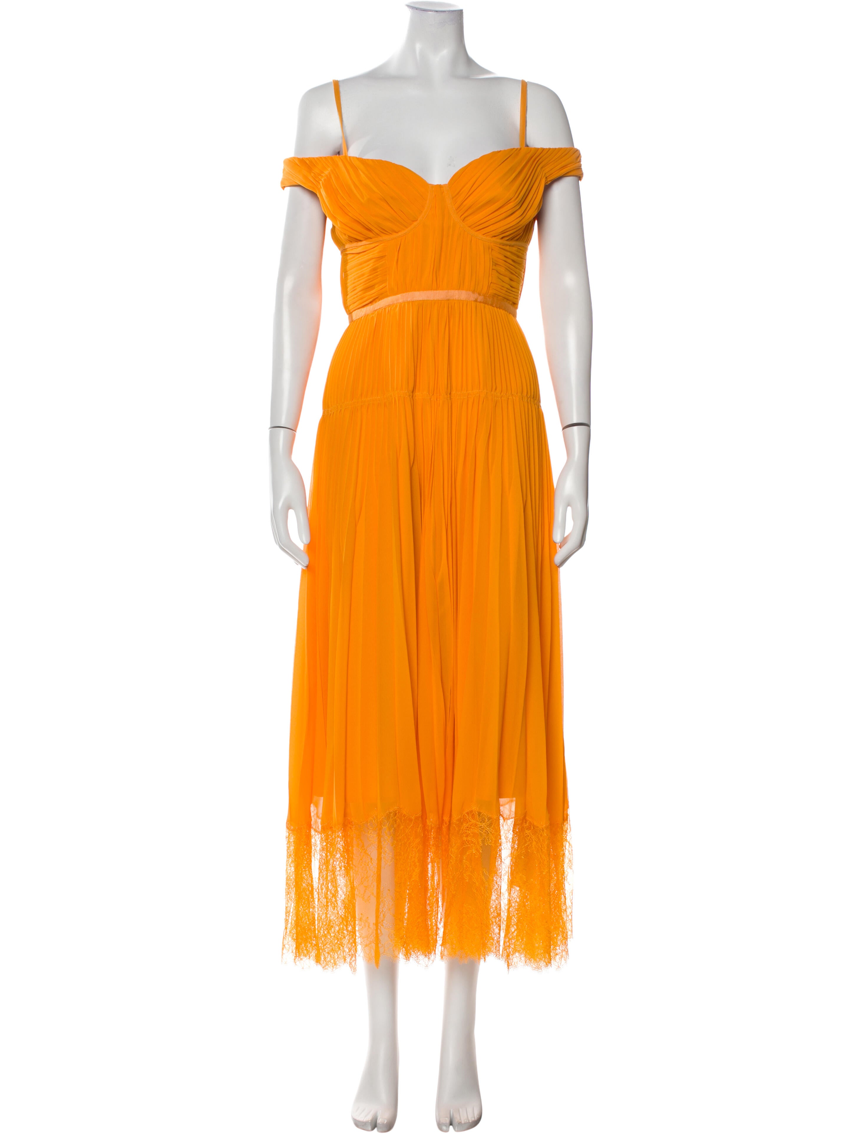 Self-Portrait Square Neckline Long Dress