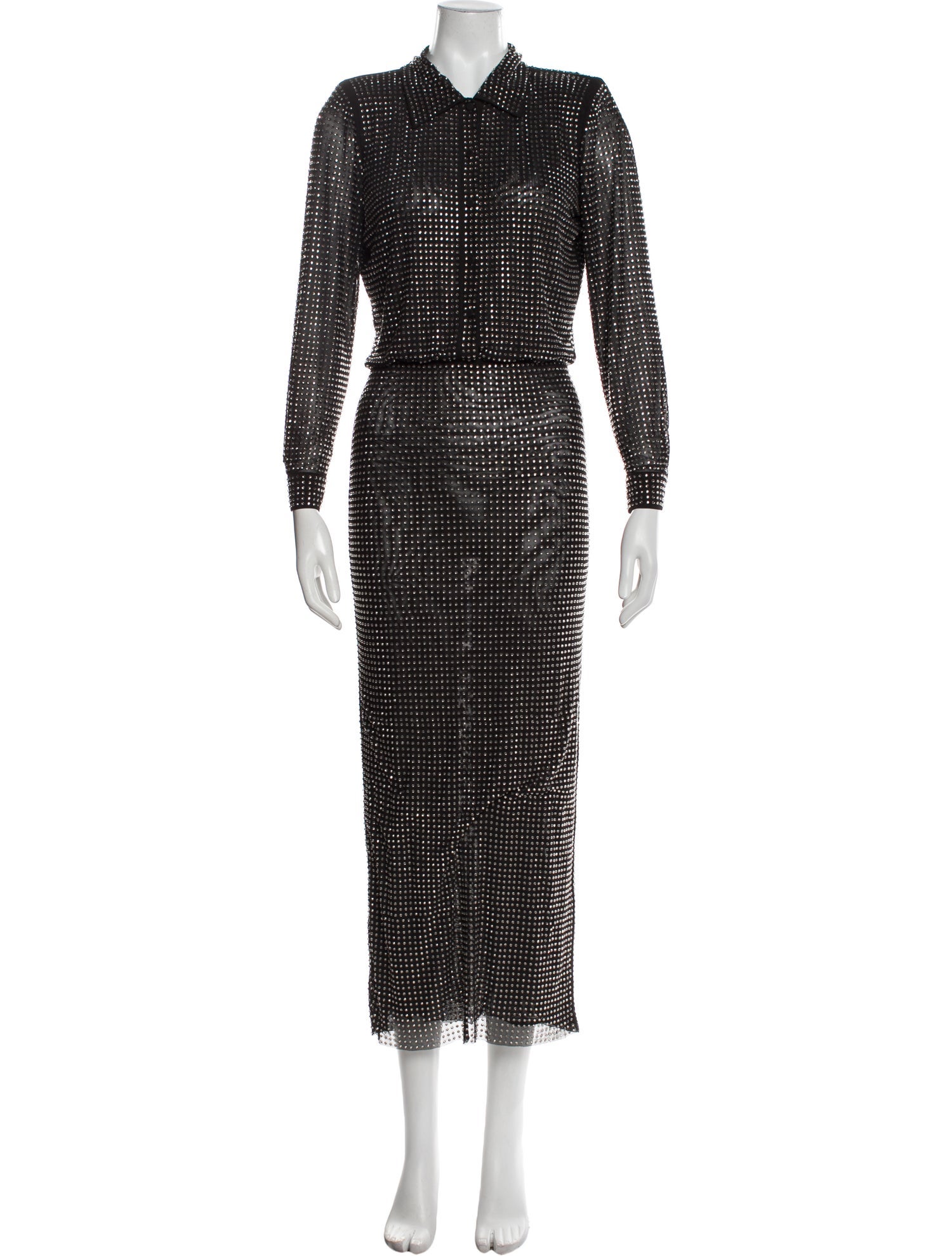 Self-Portrait Polka Dot Print Long Dress