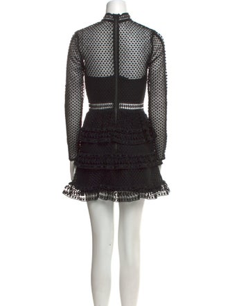 Self-Portrait Lace Pattern Mini Dress