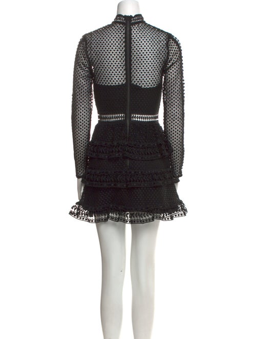 Self-Portrait Lace Pattern Mini Dress