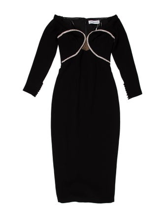 Self-Portrait Strapless Midi Length Dress