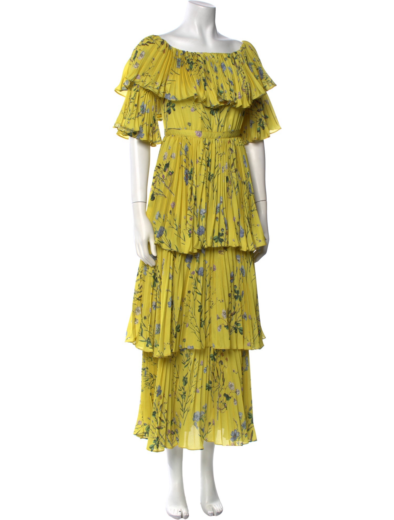 Self-Portrait Floral Print Midi Length Dress