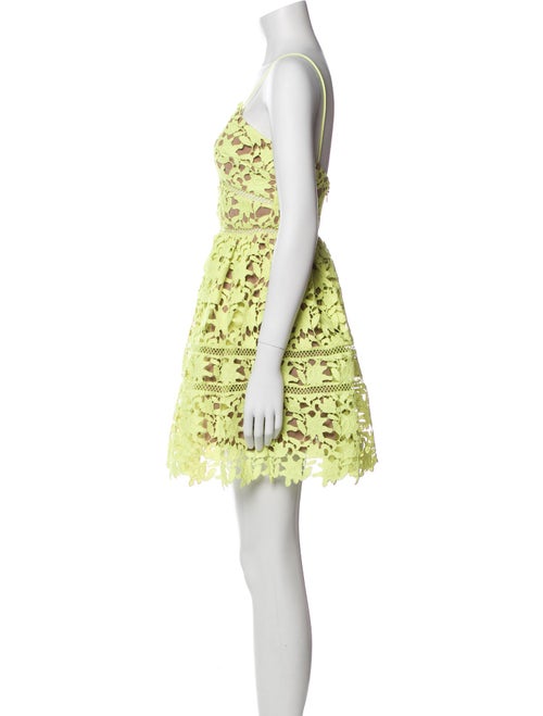 Self-Portrait Lace Pattern Mini Dress
