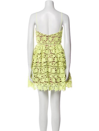 Self-Portrait Lace Pattern Mini Dress