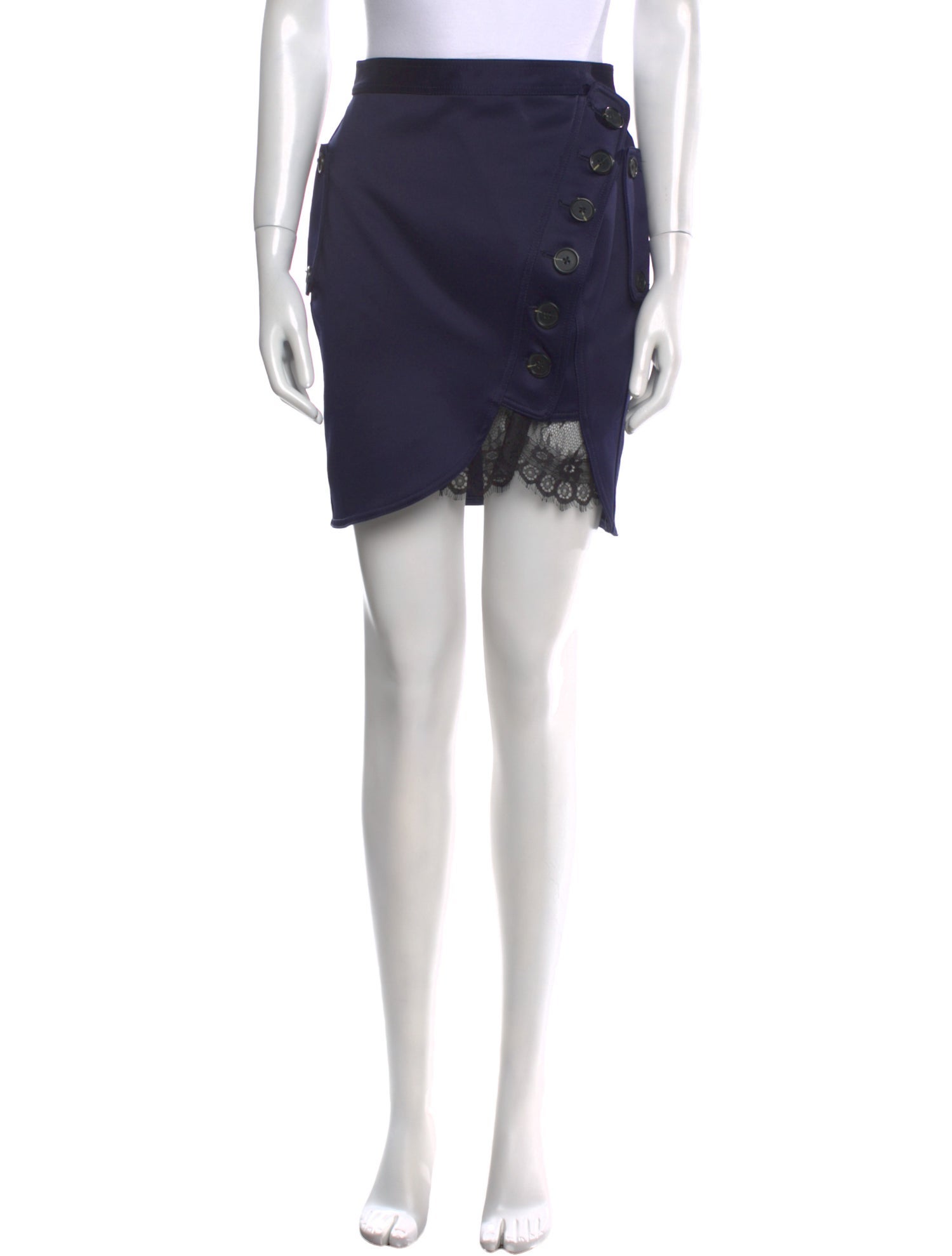 Self-Portrait Lace Trim Embellishment Mini Skirt