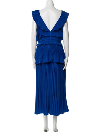 Self-Portrait Square Neckline Long Dress