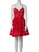 Self-Portrait Lace Pattern Mini Dress