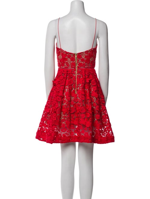 Self-Portrait Lace Pattern Mini Dress