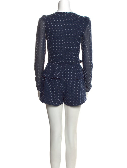 Self-Portrait Printed Square Neckline Romper