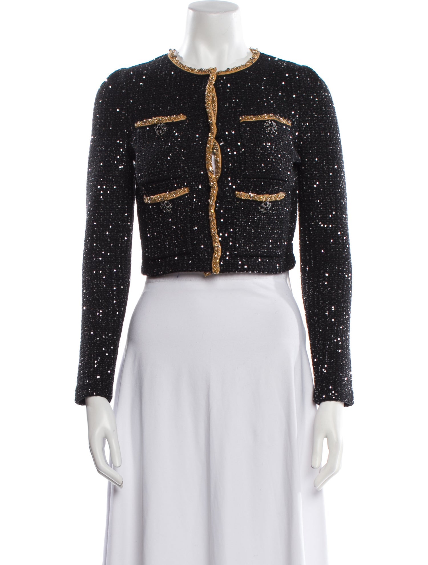 Self-Portrait Sequin Printed Evening Jacket