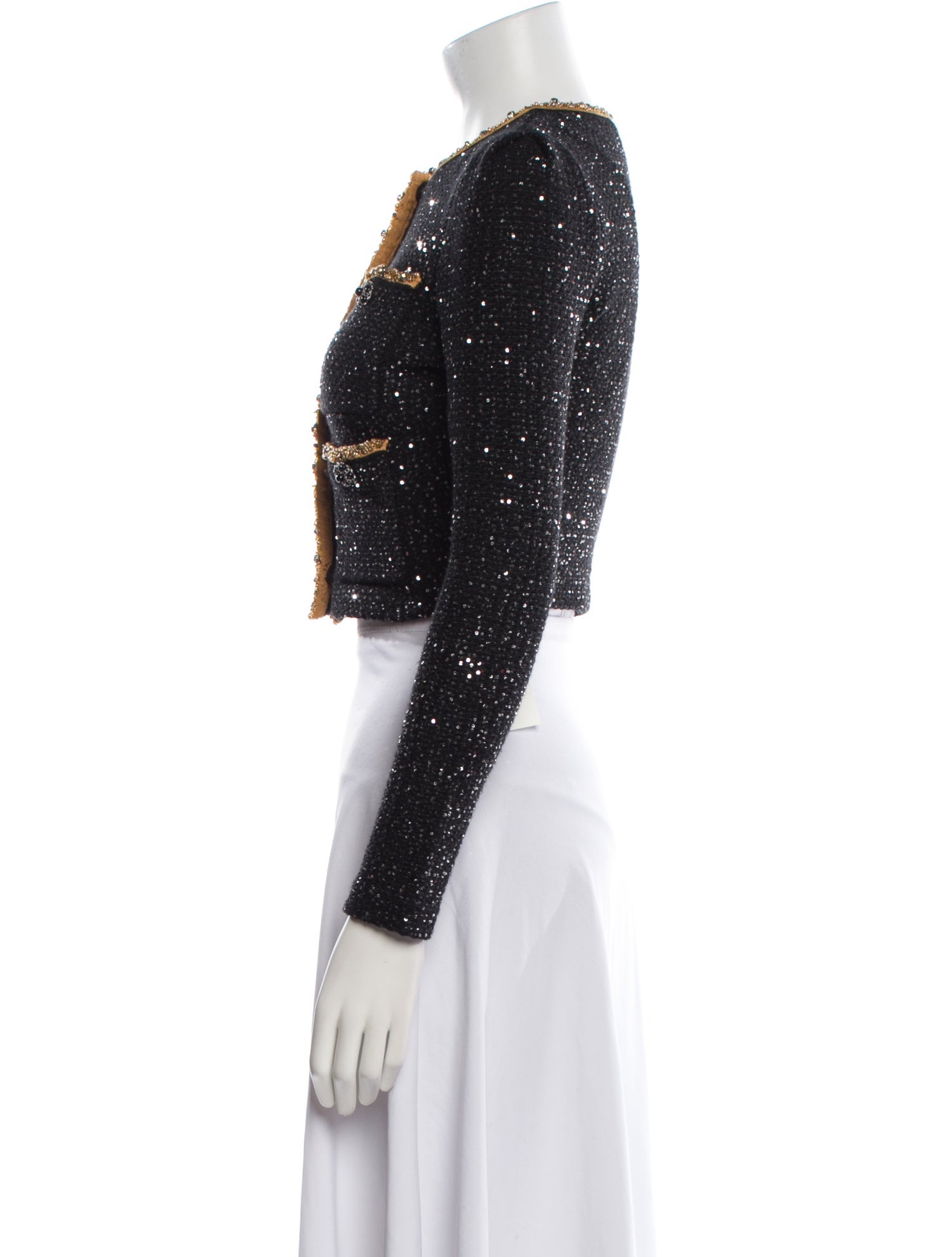 Self-Portrait Sequin Printed Evening Jacket