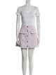 Self-Portrait Tweed Pattern Crystal Embellishments Skirt Suit