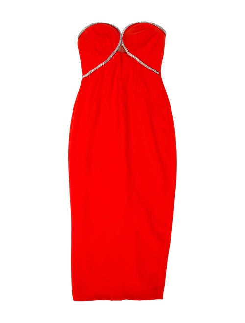 Self-Portrait Strapless Knee-Length Dress