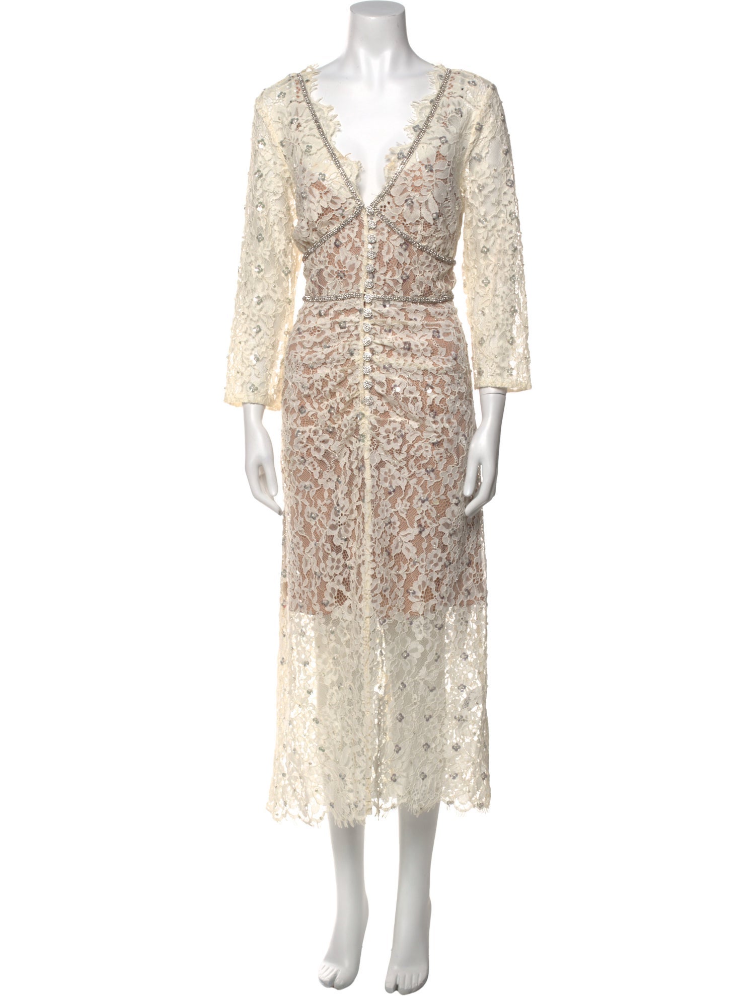 Self-Portrait Lace Pattern Long Dress