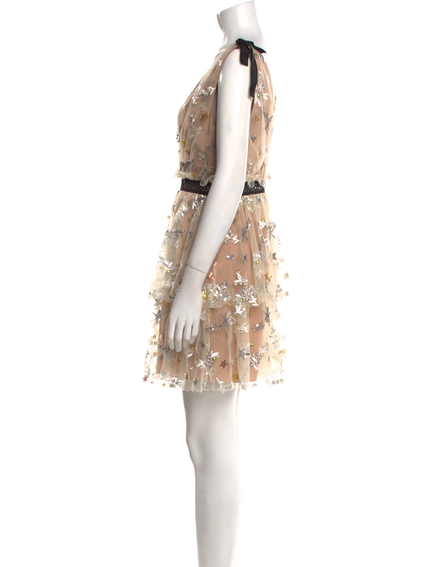 Self-Portrait Printed Mini Dress