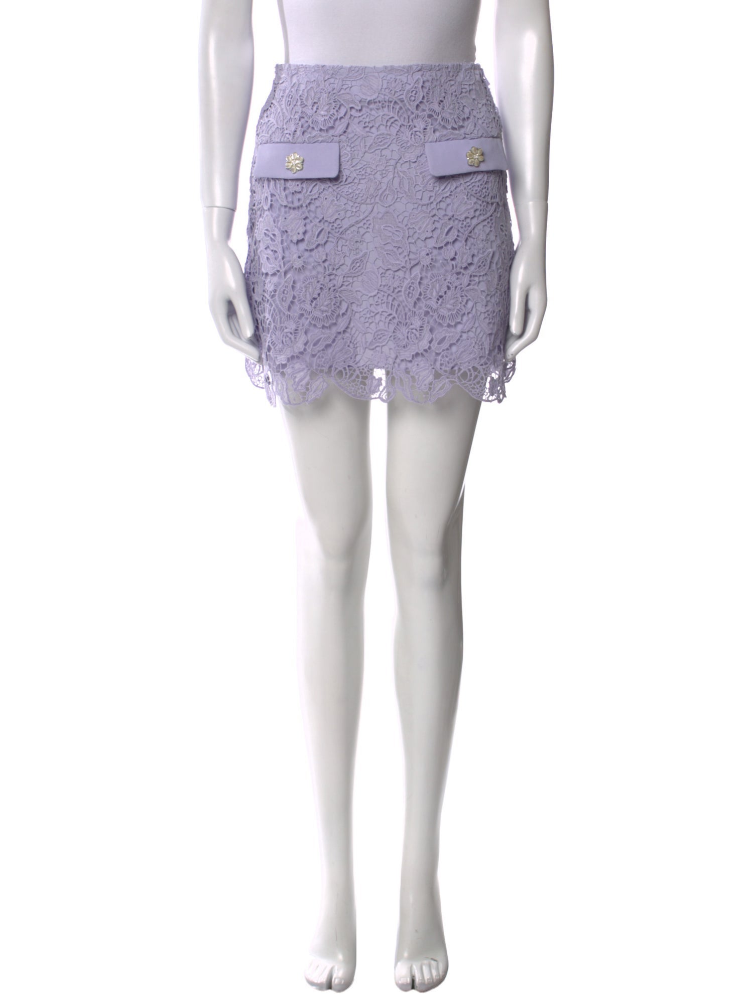 Self-Portrait Embroidered Accent Mini Skirt w/ Tags