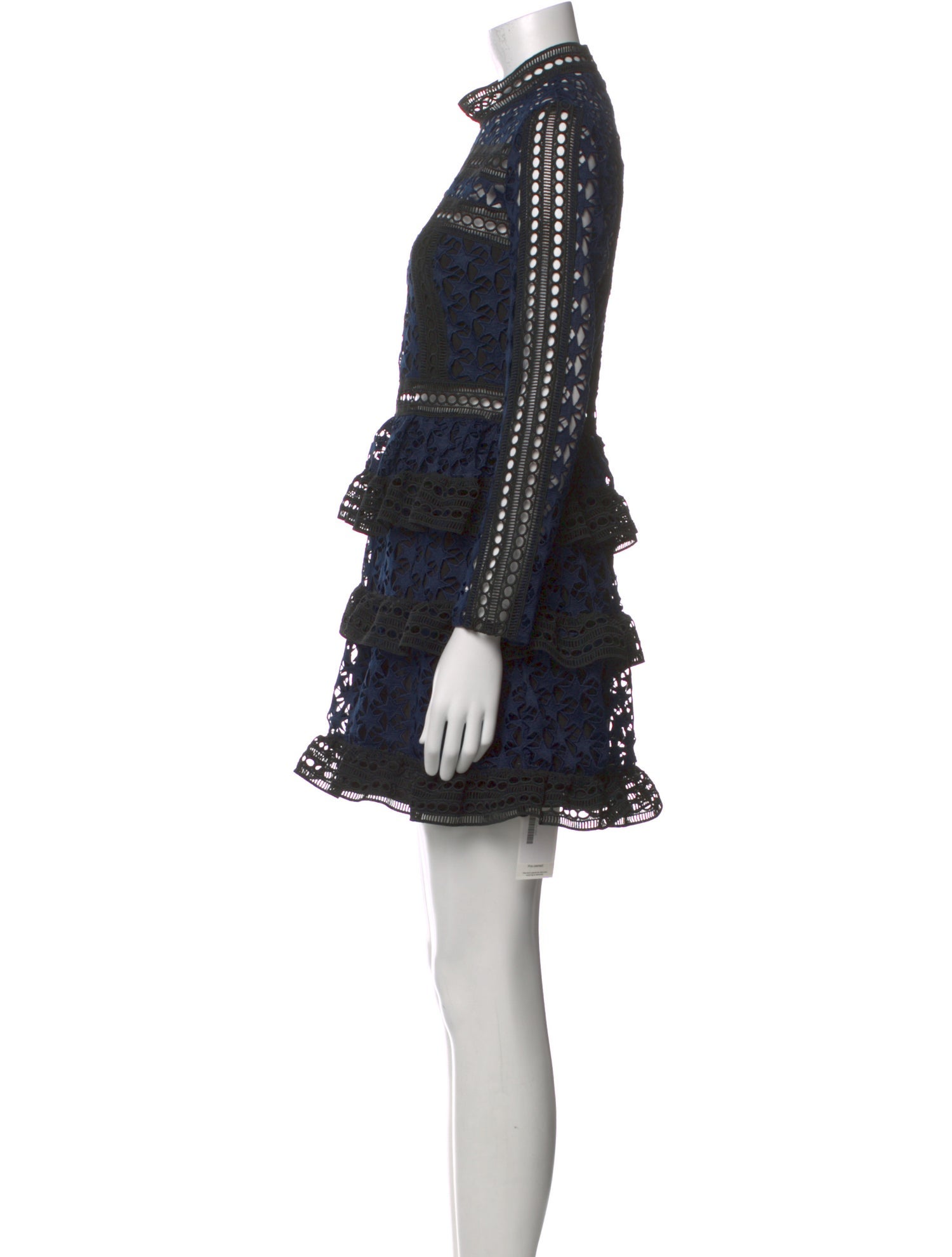 Self-Portrait Lace Pattern Mini Dress