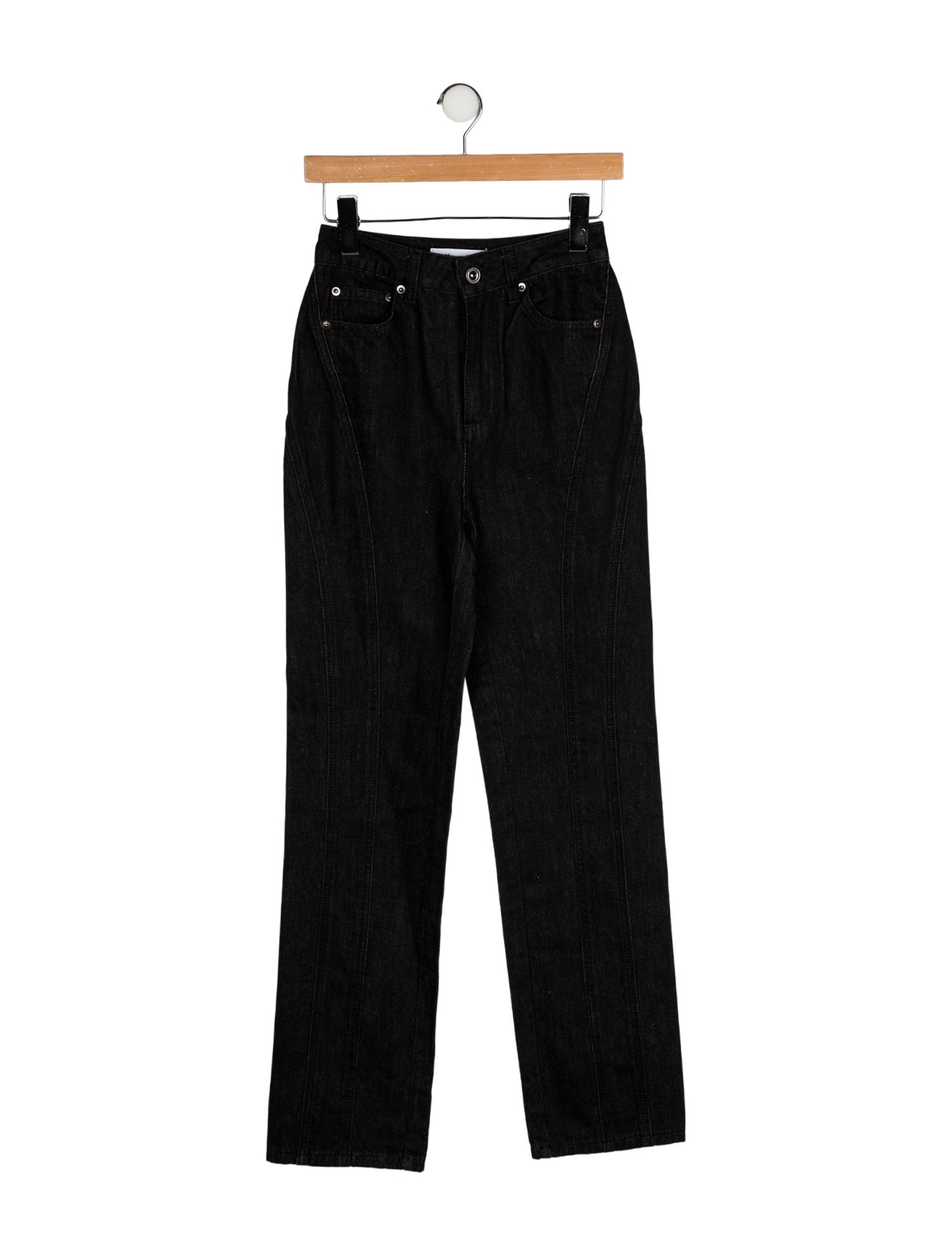 Self-Portrait High-Rise Straight Leg Jeans